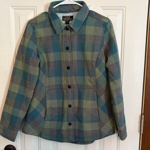 Fitted Plaid Flannel Women's Shacket-
Noble Outfitters